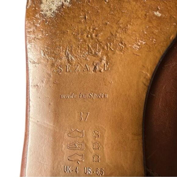 Sézane Low Léa Handcrafted Flat Ankle Boot in Natural Heritage Leather. Sz 6.5 - Picture 11 of 12